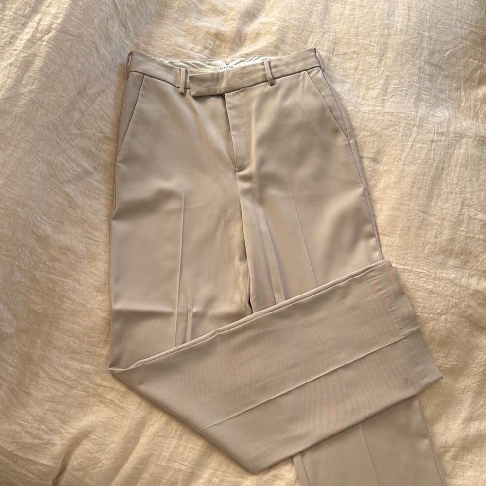 Babaton Aritzia Beige Trouser Pants